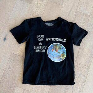 Astroworld 'Put On A Happy Face' Travis Scott Graphic T-Shirt Large